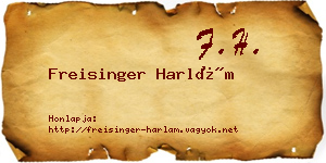 Freisinger Harlám névjegykártya